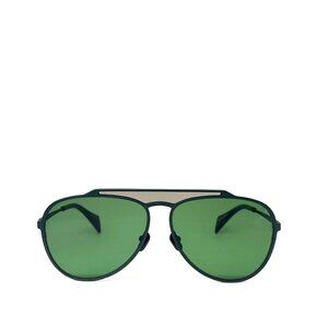 Yohji Yamamoto Sunglasses YY7039 Color 515 | Dark Green Titanium Green Lens